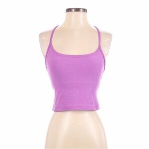 Beyond Yoga SD4382 Women's Spacedye Slim Racerback Cropped Tank Purple Size S